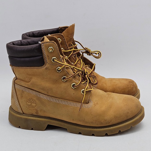 Timberland Premium Waterproof Boots Mens 9.5 Wheat Nubuck 6 Inch A161C main image 9